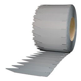 LI-ME Steeketiket PVC (Polyvinylchloride) Mat Geen Belijming 150mm 25mm Grijs 1.250st 76mm Kern 1Baa