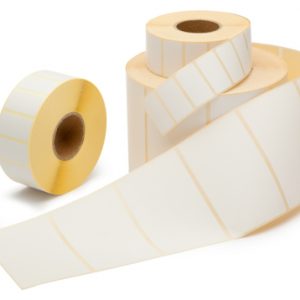 LI-ME Etiket PP (Polypropeen) Glans Permanent 50mm 22mm Wit 6.000st 76mm Kern 199mm 1Baans 2 Buiten