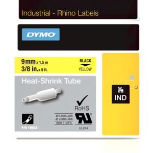 S0718290 - DYMO Krimpkous RHINO 9mm 1,5m Geel Zwart 18054