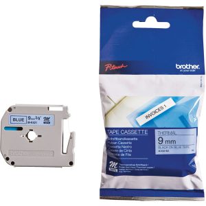 Brother Lettertape P-Touch 9mm 8m Blauw Zwart