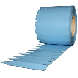 LI-ME Steeketiket PVC (Polyvinylchloride) Mat Geen Belijming 150mm 25mm Lichtblauw 2.500st 76mm Kern