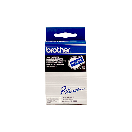 Brother Lettertape Gelamineerd P-Touch Wit Blauw 9mm 7.7m