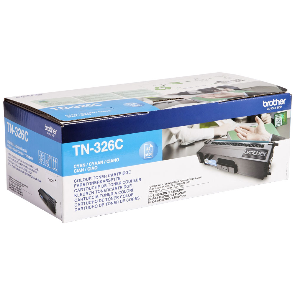 TN-326C - Brother Toner Cartridge Cyaan 3.500vel 1st