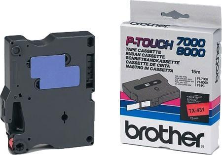 Brother Lettertape Gelamineerd P-Touch Zwart Rood 24mm 15m