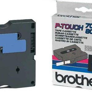 Brother Lettertape Gelamineerd P-Touch Zwart Blauw 12mm 15m