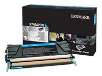 X746A2CG - LEXMARK Toner Cartridge Cyaan 7.000vel 1st