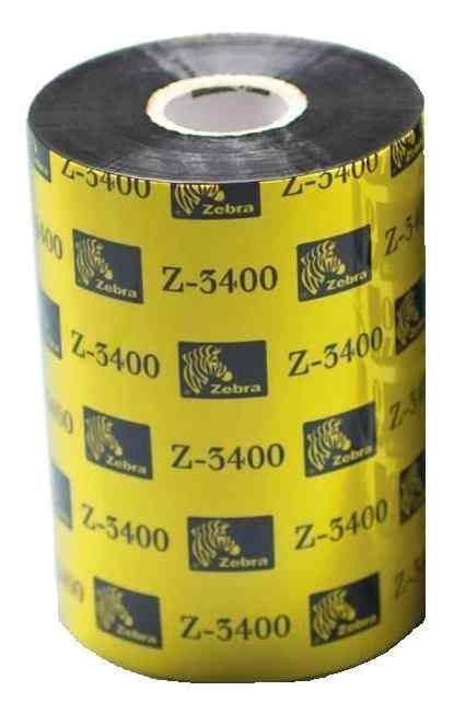 ZEBRA Ribbon Flat Head 3400 131mm 450m OUT Zwart 6st