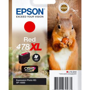 Epson singlepack red 478xl claria photo hd ink squirrel