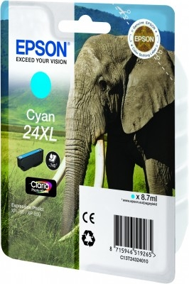 EPSON Inkt Cartridge 24XL Cyaan 8,7ml 1st