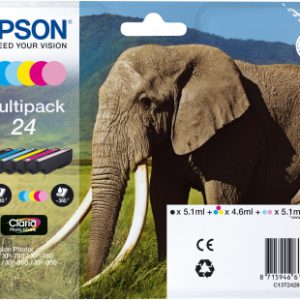 Epson 24 inktcartridge zwart en vijf kleuren standard capacity 29.1ml 1-pack rf-am blister