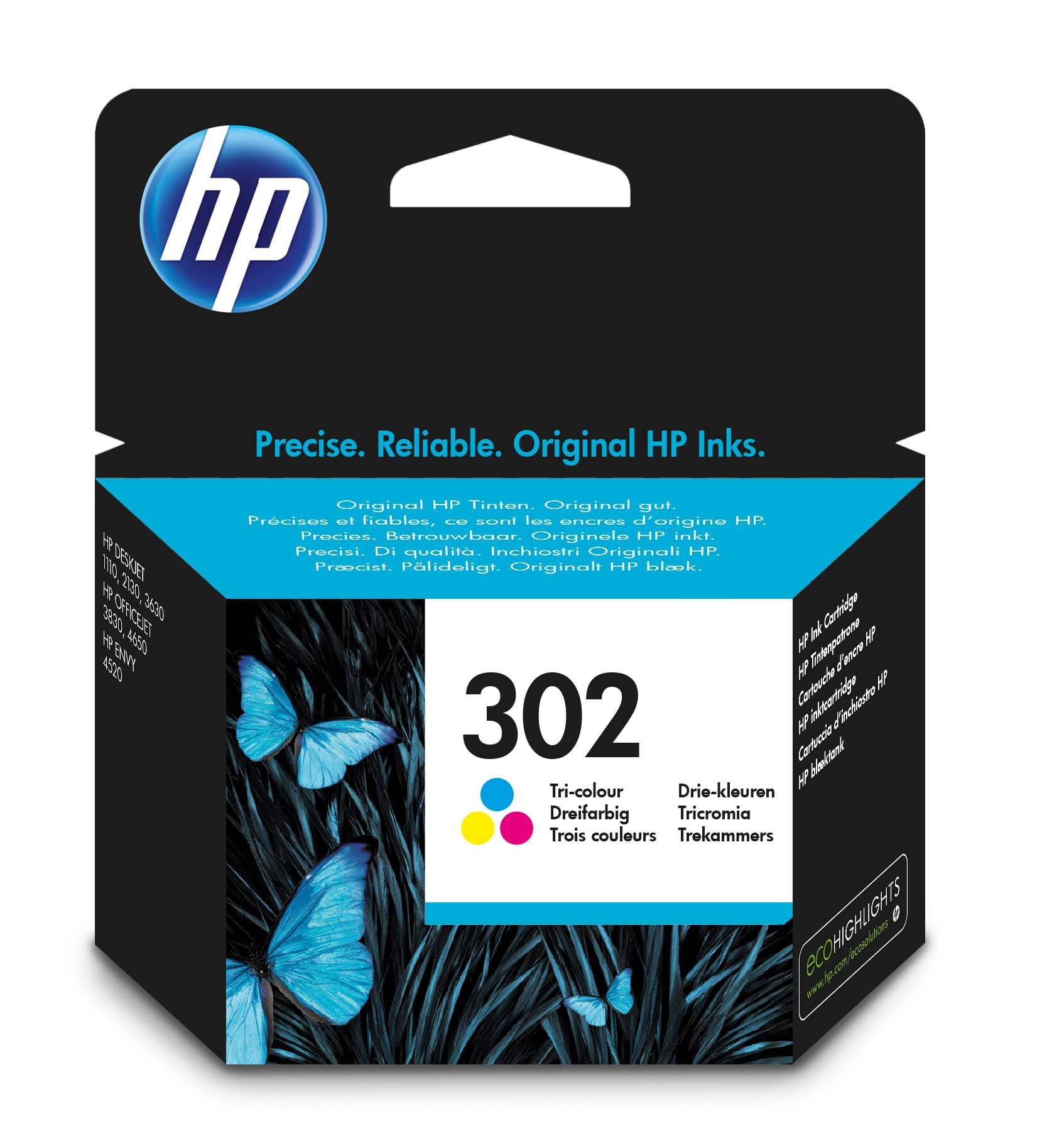 HP Inkt Cartridge 302 Cyaan & Magenta & Yellow 4ml 1st