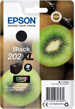 Epson 202xl black ink cartridge (with security)