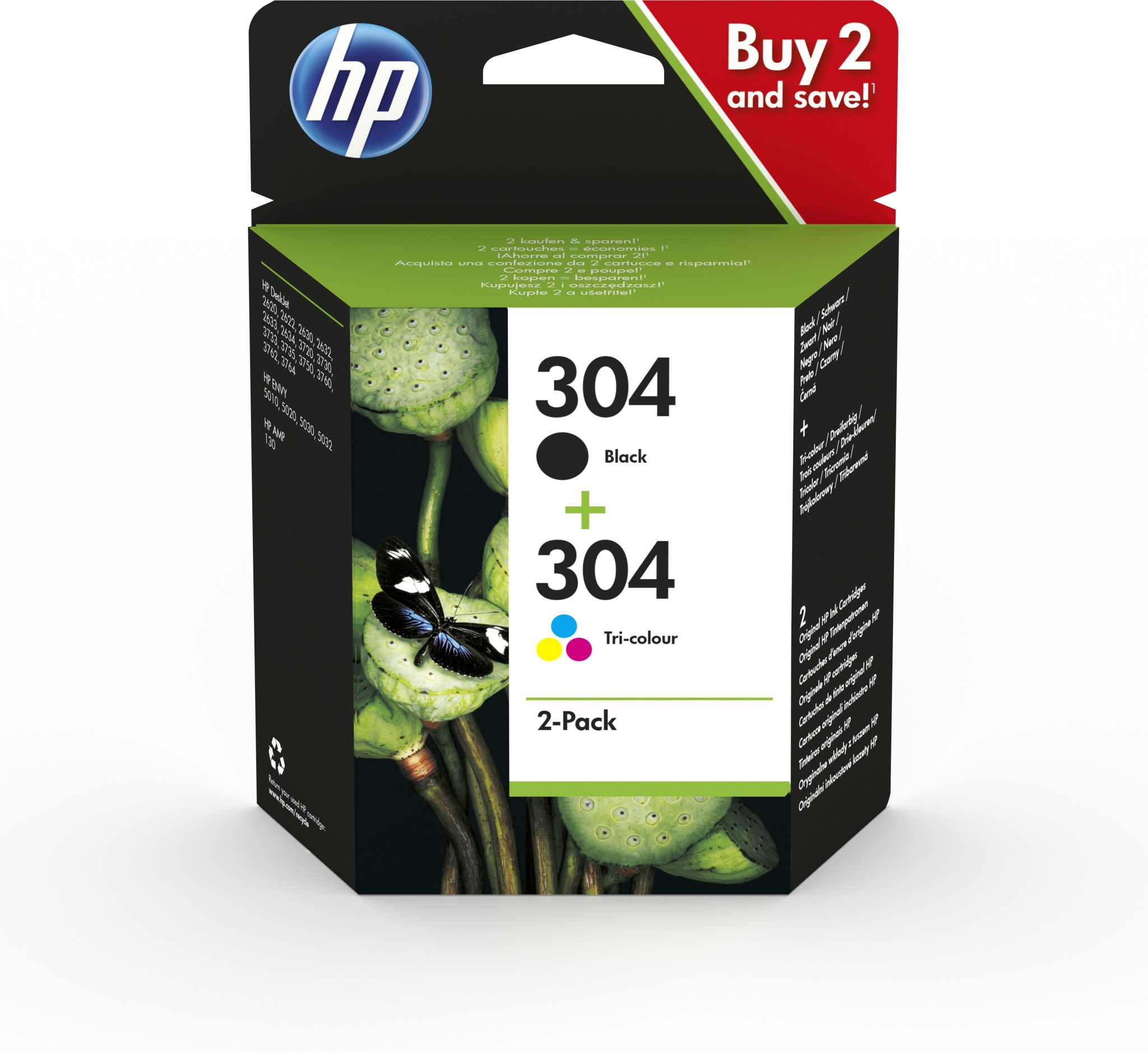 HP Inkt Cartridge 304 Black & Cyaan & Magenta & Yellow Combipack