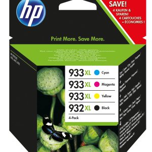 HP 932 Black 933 CMY Original Ink Cartridge 4-Pack