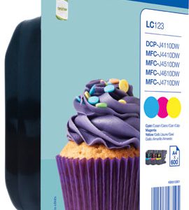 BROTHER LC-123RBWBPDR Twin Pack Blistertintenset