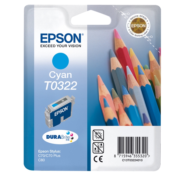 C13T03224010 - EPSON T032 Cyaan 16ml