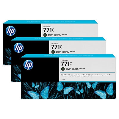 HP Inkt Cartridge 771C Matt Black 775ml 3st