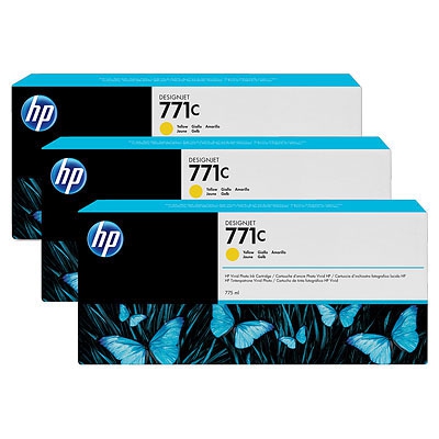 HP Inkt Cartridge 771C Yellow 775ml 3st