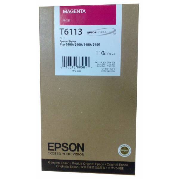 EPSON Inkt Cartridge T6113 Magenta 110ml 1st