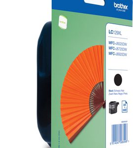 Lc-129xlbkbp inktcartridge zwart extra high capacity 2.400 pagina's 1-pack blister zonder alarm