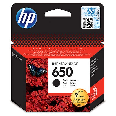 HP Inkt Cartridge 650 Black 13.5ml 360vel 1st
