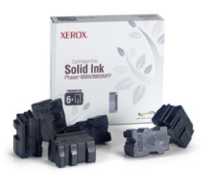 Xerox phaser 8860, 8860mfp colorstix zwart standard capacity 6 x 2.333 pagina's 6-pack