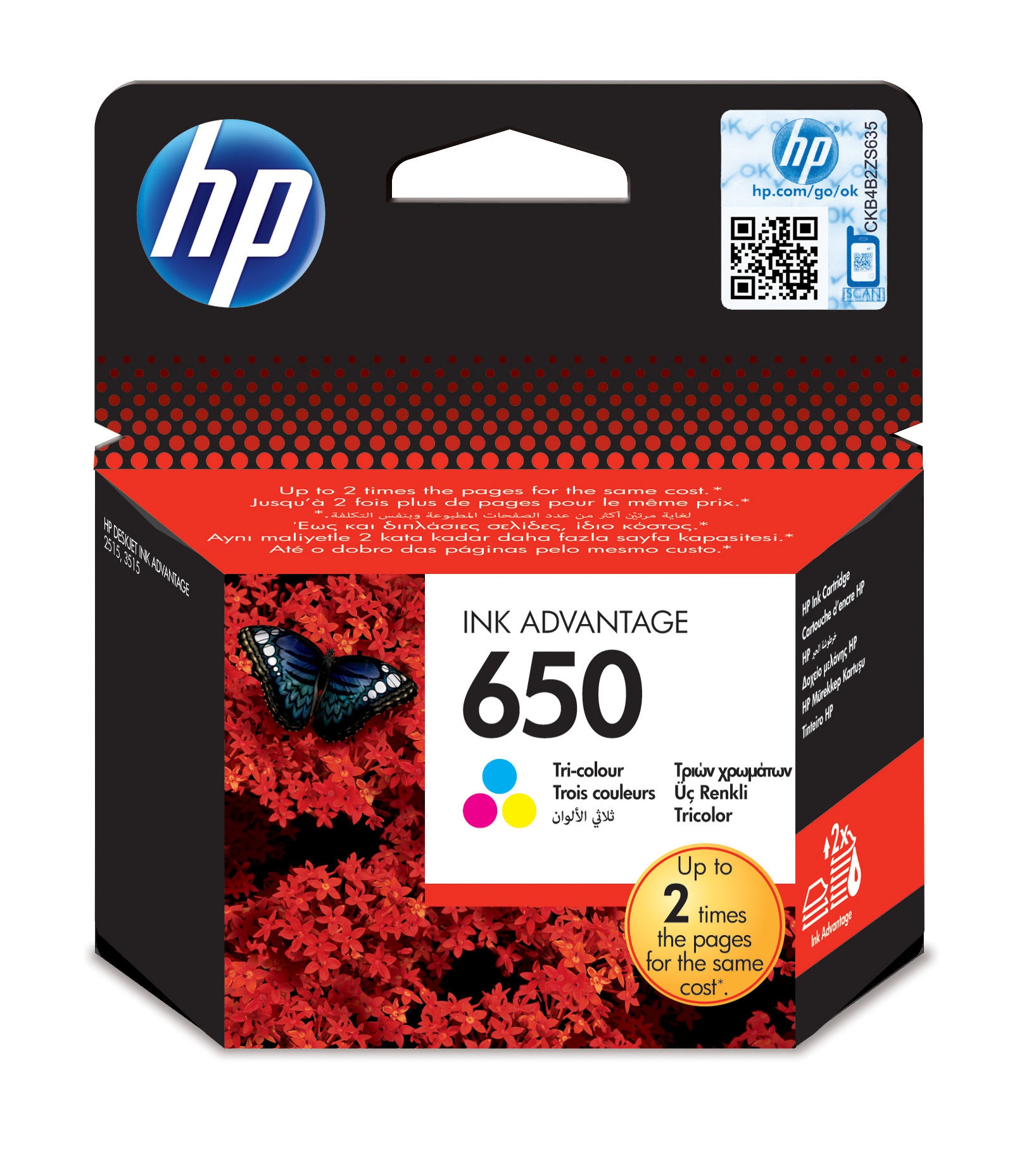 HP Inkt Cartridge 650 Cyaan & Magenta & Yellow 200vel 1st