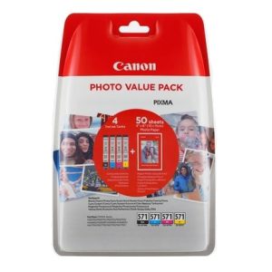 Canon cli-571xl c/m/y/bk photo value pack blistered w/o security