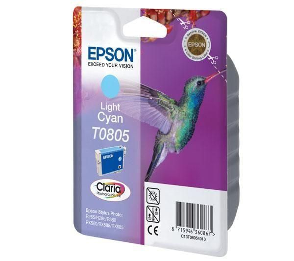 Epson t0805 inktcartridge licht cyaan standard capacity 7.4ml 350 pagina