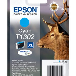 Epson t1302 inktcartridge cyaan extra high capacity 10.1ml 1-pack blister zonder alarm - durabrite u