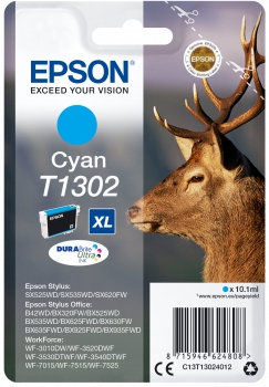 Epson t1302 inktcartridge cyaan extra high capacity 10.1ml 1-pack rf-am blister durabrite ultra ink