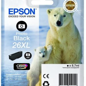 Epson 26xl inktcartridge foto zwart high capacity 8.7ml 400 photos 1-pack rf-am blister