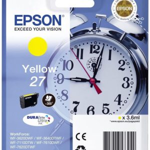 Epson 27 ink cartridge yellow standard capacity 3.6ml 350 pages 1-pack rf-am blister - durabrite ult