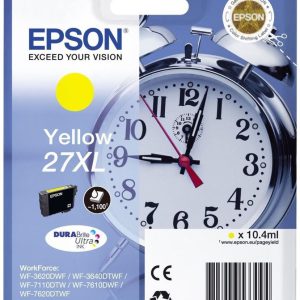 Epson 27xl ink cartridge yellow high capacity 10.4ml 1.100 pages 1-pack rf-am blister - durabrite ul