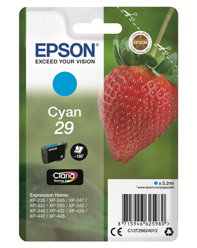 Epson cartridge fraise ink claria home cyan