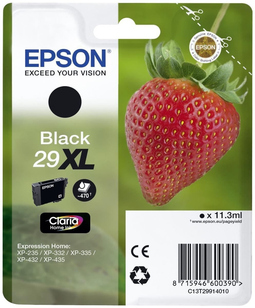 Epson cartridge fraise - ink claria home black (xl)