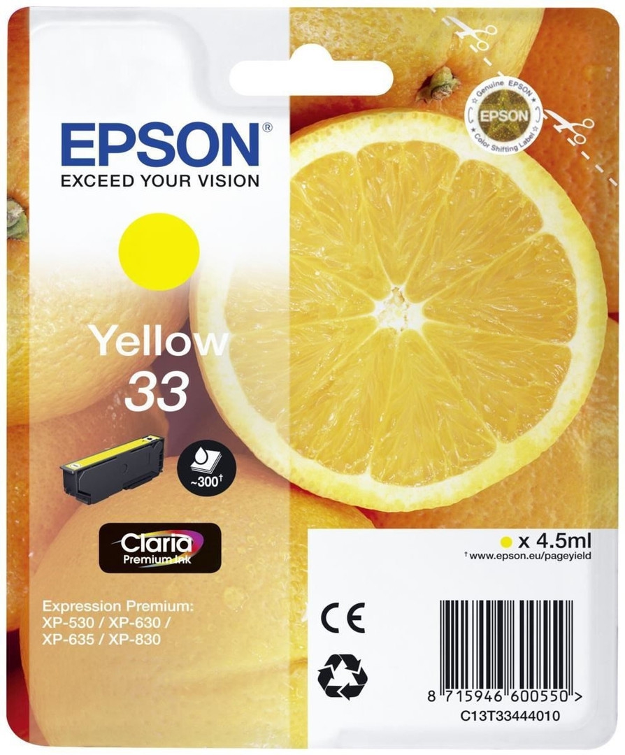 Epson cartouche oranges ink claria premium yellow