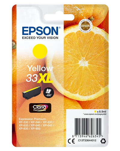 Epson cartouche oranges ink claria premium yellow xl
