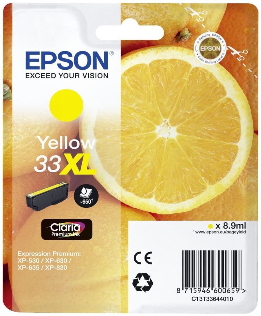 Epson cartouche oranges ink claria premium j (xl)