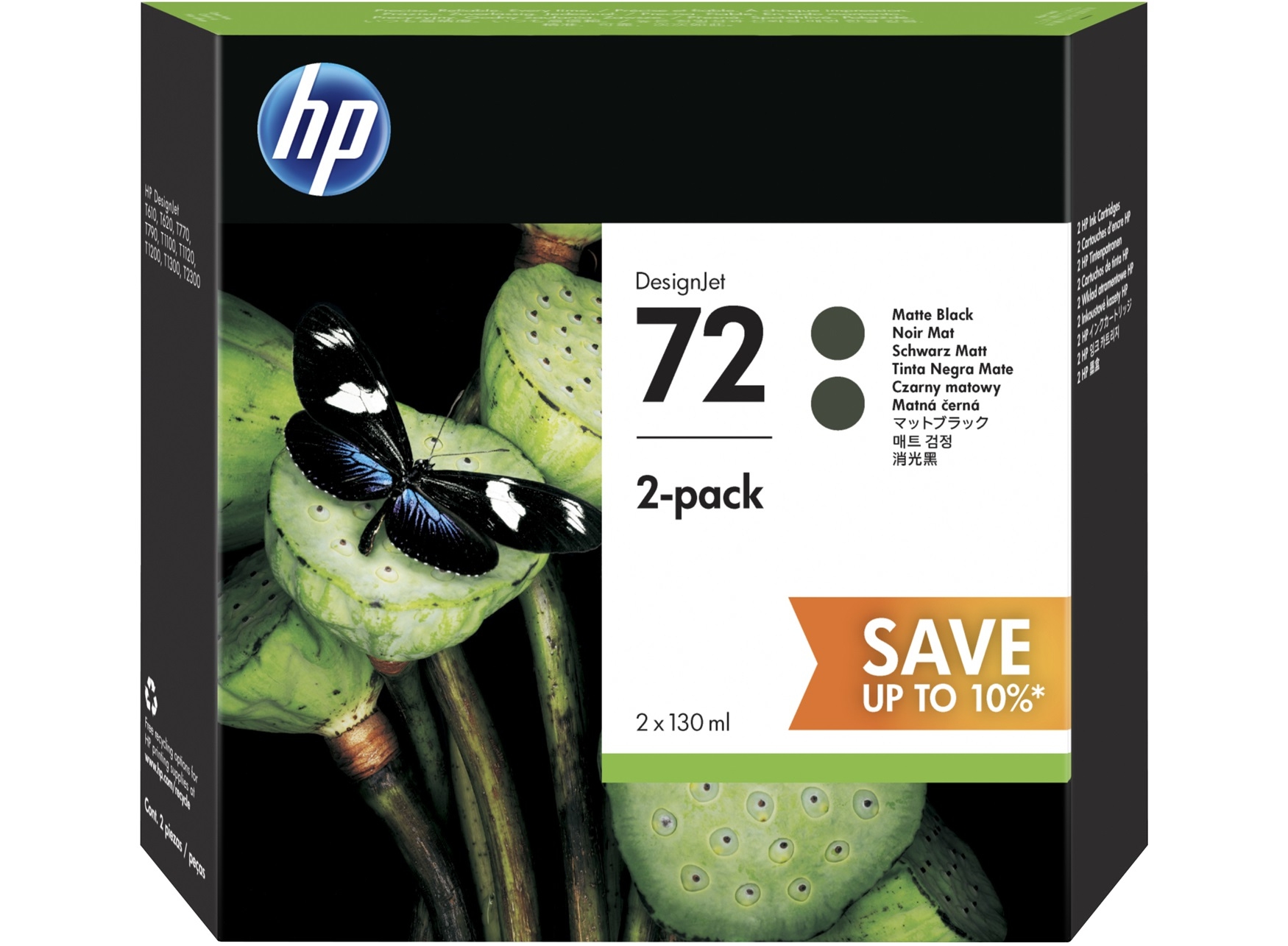 HP Inkt Cartridge 72 Black 130ml Duopack