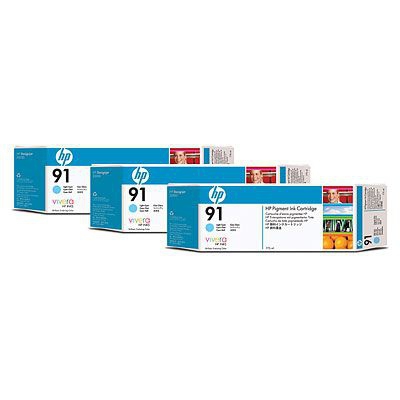 HP Inkt Cartridge 91 Light Cyaan 775ml