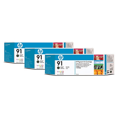 HP Inkt Cartridge 91 Matt Black 775ml 3st