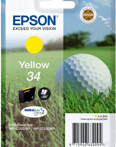 Epson singlepack 34 inkt geel durabrite ultra 4,2ml blister