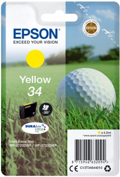 Epson singlepack 34 inkt geel durabrite ultra 4,2ml blister