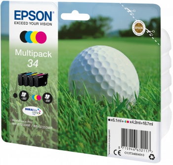 Epson multipack 34 inkt multipack cmyk durabrite ultra blister