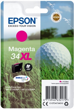 Epson singlepack 34xl inkt magenta durabrite ultra 10,8ml blister (xl)
