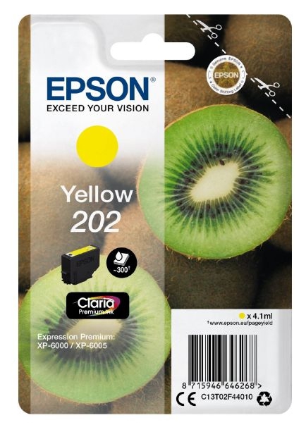 Epson singlepack yellow 202 kiwi clara premium ink
