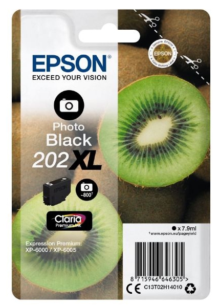 Epson singlepack photo black 202xl kiwi clara premium ink