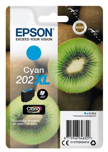 Epson singlepack cyan 202xl kiwi clara premium ink