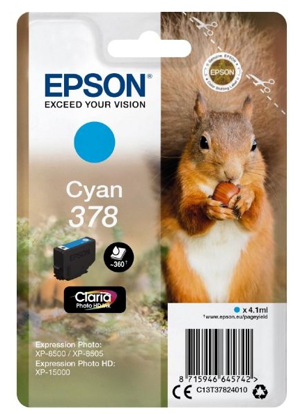 Epson singlepack cyan 378 eichhörnchen clara photo hd ink